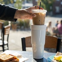Conteneur isotherme premium de 30 oz en acier inoxydable 304, à double paroi sous vide, pour sublimation, idéal pour le café glacé et les voyages en voiture