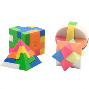 Gommes à effacer amusantes en forme de puzzle, gommes à effacer en caoutchouc pour enfants, cadeaux promotionnels pour fêtes d'enfants, récompenses pour la salle de classe, papeterie, gomme à effacer 3D en forme de puzzle - Product Image 1