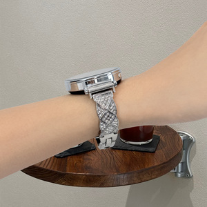Correa de Muñeca Elegante para Mujer, Compatible con <span class=keywords><strong>HUAWEI</strong></span> <span class=keywords><strong>Watch</strong></span> GT 6, <span class=keywords><strong>Watch</strong></span> 5 Star Rail, Tejida, con Incrustaciones de Diamantes, Cadena de Metal de Lujo - Product Image 6