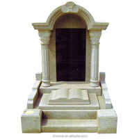 Pierres tombales de différentes couleurs, style livre, pierre naturelle en granit, sculpture de monument, pierre tombale de cimetière, mausolées