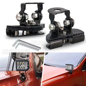ขายึดไฟ LED แบบปรับได้ 2 ชิ้น สำหรับติดตั้งบนเสาฝากระโปรงรถยนต์ SUV ATV 4WD สำหรับขับขี่ออฟโรด - Product Image 1