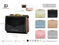 Portafoglio da Donna di Alta Qualità a Tre Pieghe con Clip, Formato Piccolo in Microfibra e Pelle Sintetica per Uso Quotidiano - Product Image 1