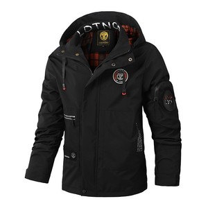Veste longue décontractée en polaire pour homme, parka à capuche, couleur unie, coupe-vent, polyester, fibre de bambou, fermeture éclair, ODM, automne-hiver - Product Image 3
