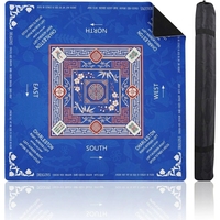 Tapis de Mahjong Automatique Moderne Personnalisé 33x33 Pouces - Réduction du Bruit, Dos en Caoutchouc, Enroulable, Portable avec Sac de Rangement