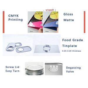 Venta al por mayor redondo cuadrado <span class=keywords><strong>Metal</strong></span> suelto té contenedor de estaño hermético apilable café en polvo latas bote embalaje lata para café - Product Image 6