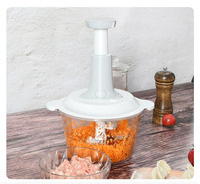 Multifunctionele huishoudelijke voedselhakker voor groenten, fruit en vlees, handmatige persmixer, keukenapparatuur van roestvrij staal