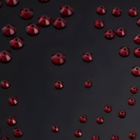 Perles de strass en résine époxy Siam de qualité supérieure, 5 mm, forme diamant, dos plat, trou central, à coudre, pour colliers, breloques, apprêts de bijoux, fournitures DIY