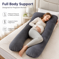 Oreiller de grossesse en forme de U, soutien complet du corps pour dormir, mousse à mémoire de forme ergonomique, soulagement des douleurs dorsales, allaitement