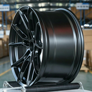 Rines Forjados Estilo R2 <span class=keywords><strong>de</strong></span> 18, 19, 20 y 21 Pulgadas, 5x1143, 5x112, 5x120, Negro Mate, Cóncavos, 5 Radios, para Tesla Model 3, Model Y Performance - Product Image 3