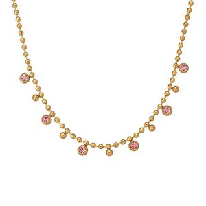 Sıcak satış özelleştirilebilir zirkon kolye altın kaplama paslanmaz çelik su geçirmez kolye fabrika toptan altın boncuk kolye - Product Image 5