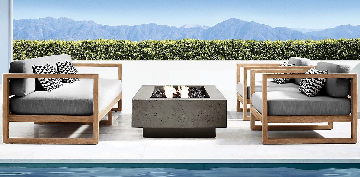 Wholesale Factory High End Patio Outdoor Luxury All Weather Solid Wood Teak Garden Sofa