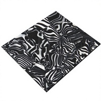 Feuille de cellulose imitation coquille blanche et noire Offre Spéciale, perles colorées, feuilles de décoration en plastique pour l'artisanat