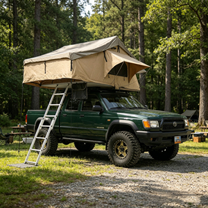 Tente de toit de voiture Eagle Brand à ouverture rapide, imperméable, à toit souple, quatre saisons, pour camping en plein air et voyages en voiture, avec coque en ABS - Product Image 1