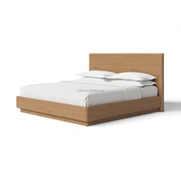 Ensemble lit plateforme et table de chevet ouverte FERLY Bauhaus, chambre à coucher moderne