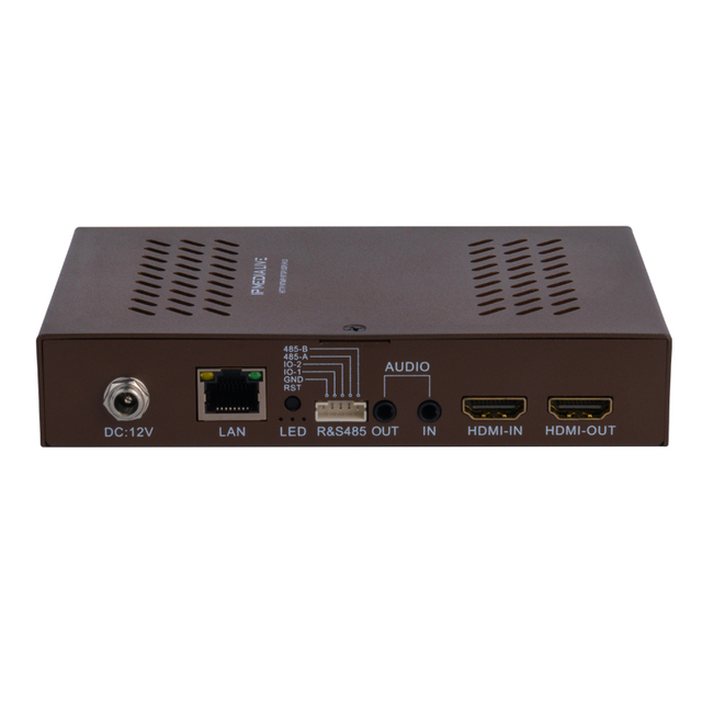 HSD-S1 WebRTC NDI H.265 H.264 IP Transcoder Video Encoder Decoder with HDMI Output RS485 USB TF Card Recording