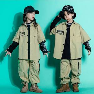 <span class=keywords><strong>Ropa</strong></span> Urbana Kpop <span class=keywords><strong>para</strong></span> Niños y Adolescentes, <span class=keywords><strong>Ropa</strong></span> Hip Hop, Camisa Caqui, Pantalones Cargo Jogger <span class=keywords><strong>para</strong></span> Niñas y Niños, Disfraz de Baile Jazz, <span class=keywords><strong>Ropa</strong></span> <span class=keywords><strong>para</strong></span> Espectáculos - Product Image 4