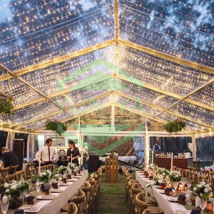 Promosyon ağır otlak parti ziyafet aile hafta sonu festivali kutlama Marquee çadır beyaz şeffaf düğün bir çerçeve çadır
