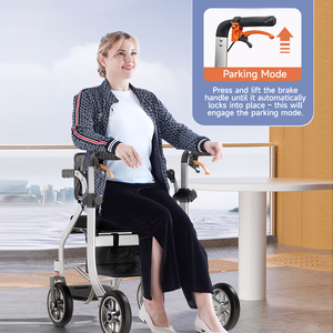 Andador Plegable Compacto y Económico con Freno de Mano, Andador Multifuncional Resistente, Fácil de Guardar para Viajes Cortos y Desplazamientos de Personas Mayores - Product Image 5
