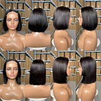 Nuevo Producto, Peluca Natural Bob 14A SDD, 100% Cabello Humano Virgen, Peluca de Encaje Transparente de Alta Definición, Sin Pegamento