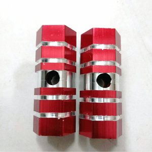 Pédales de vélo en alliage d'aluminium, axe arrière creux, couleur rouge, accessoires de VTT - Product Image 1