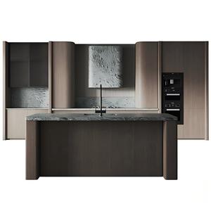 Muebles <span class=keywords><strong>de</strong></span> Cocina <span class=keywords><strong>de</strong></span> Alta Gama, Diseño Contemporáneo, Gabinetes <span class=keywords><strong>de</strong></span> Madera con Chapa <span class=keywords><strong>de</strong></span> Madera - Product Image 1
