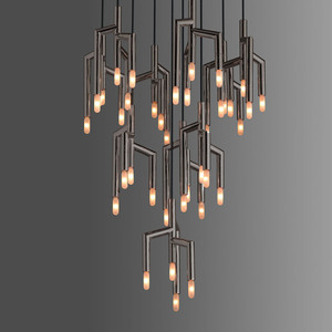 Nouveau Design Jonathan Browning Laiton Moderne <span class=keywords><strong>Rameau</strong></span> 10 Lumière Lustre Circulaire Pour Le Salon - Product Image 2