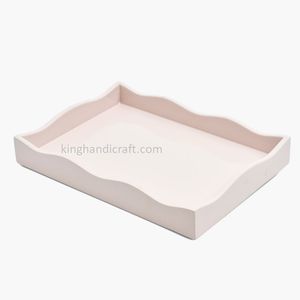 Plateau de service rectangulaire en bois laqué décoratif écologique de taille personnalisée, fait à la main, pour la nourriture, le thé, le café, vente en gros - Product Image 5