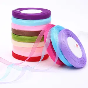 Factory Stocked Sales Sheer Chiffon Ribbon Organza Ribbon für Geschenks trauß Wrapping Party