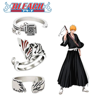 7 modèles de bagues ajustables en alliage, plaquées, Ichigo Kurosaki, pour cosplay