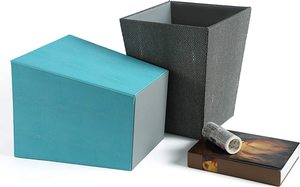 Moderner Luxus-Abfalleimer im 5-Sterne-Hotel-Stil, Doppelschichtiger Leder-Recycling-Mülleimer für Hotel, Büro und Zuhause - Product Image 5
