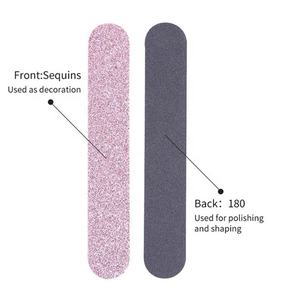 <span class=keywords><strong>Banane</strong></span> lime à ongles pailletée, 1 pièce, accessoires pour manucure, couleur bananier, or, rouge, argent, rose, 2021, OEM, nouveauté 180 - Product Image 4