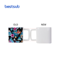 Mug à café en céramique blanche carrée personnalisée de 11 oz avec sublimation (BFK11)