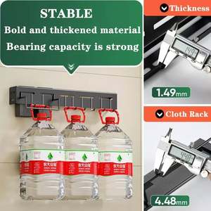 Support mural pour couteaux de cuisine en gros, organisateur d'ustensiles de cuisine, étagère, porte-baguettes/cuillères, supports de rangement pour cuisine - Product Image 6