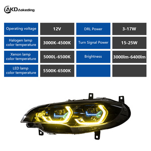 Conjunto de Faros Delanteros LED de Doble Color AKD para BMW X5 E70 2007-2013, Modificación Golden Eye DRL, Actualización Retrofit - Product Image 3