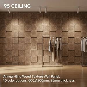 Panneaux muraux en PU effet teck vieilli pour extérieur, texture bois, revêtement mural pour cave de dégustation - Product Image 1