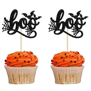 Décoration de gâteau en papier Nicro Original Factory Black Spider Web avec motif chauve-souris pour anniversaire, fête d'Halloween, cupcake, dessert - Product Image 3