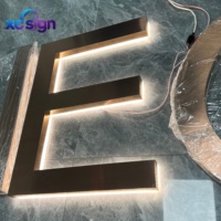 Enseigne lumineuse personnalisée haut de gamme avec logo rétroéclairé, lettres en métal 3D éclairées par LED IP65, pour la maison, le bureau, la façade de magasin