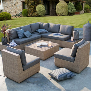 Ensemble <span class=keywords><strong>de</strong></span> meubles d'extérieur élégants en rotin PE, canapé <span class=keywords><strong>de</strong></span> patio avec coussins <span class=keywords><strong>de</strong></span> siège et <span class=keywords><strong>de</strong></span> dossier doux - Product Image 3