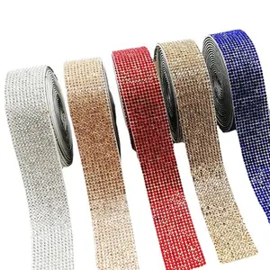 5 Rolls Rhinestone Ribbons Clothes Rhinestone Strips Self-adhesive  Rhinestone Tapes