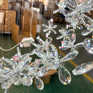 Ý thiết kế sang trọng Đèn Chùm Pha Lê cho phòng ăn & phòng khách nghệ thuật tiên tiến hoa ánh sáng mặt dây chuyền với thanh tính năng - Product Image 3