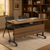 Table de formation pliante OEM, combinaison table et chaise de conférence, table longue double mobile pour bureau et cours de tutorat