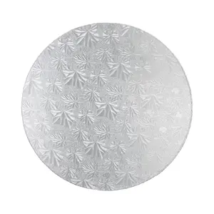 Tagliere personalizzabile con Logo personale argento vassoio rotondo per la torta