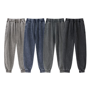 <span class=keywords><strong>Pantaloni</strong></span> da Jogger da <span class=keywords><strong>uomo</strong></span> di alta qualità OEM <span class=keywords><strong>pantaloni</strong></span> della tuta 400 Gsm 100% cotone acido lavaggio Retro con costine larghe 2XL <span class=keywords><strong>pantaloni</strong></span> della tuta - Product Image 2