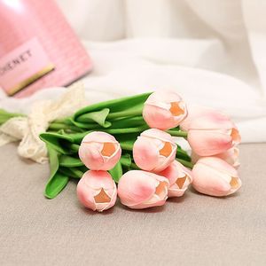 Tulipán verdadera del tacto Base de mesa silla <span class=keywords><strong>flores</strong></span> Pu <span class=keywords><strong>flores</strong></span> artificiales decorativas decoración de la boda Artificial <span class=keywords><strong>tulipanes</strong></span> - Product Image 6