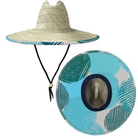 Nouveau design Chapeau de paille à large bord pour le surf et la pêche, style marin, au crochet, personnalisable, promotionnel, d'été, pour adultes, femmes et hommes, en raphia fait main