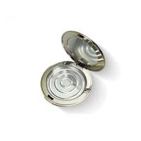 Boîte de rangement ronde dorée de haute qualité 59 mm pour fond de teint liquide et fard à joues, boîte à poudre libre avec logo sérigraphié pour cosmétiques