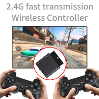 Manette de jeu sans fil PS2, manette de jeu PS2/PS1 pour console de jeu PC USB 2.4G, joystick PS2, double vibration