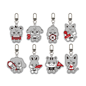 Cartoon Acrylic Key Chain Doll Schoolbag Pendant Star Periphery UV Printing Fashion Trend Spot Wholesale - Product Image 1