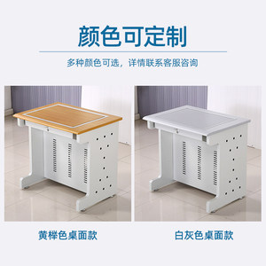 Bureau informatique pliable en acier rectangulaire pour usage professionnel avec rangement pour écran et espace de formation - Product Image 3