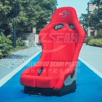 WZSEAHI siège baquet en fibre de verre brillant de couleur personnalisée siège de simulateur de course de voitures de sport